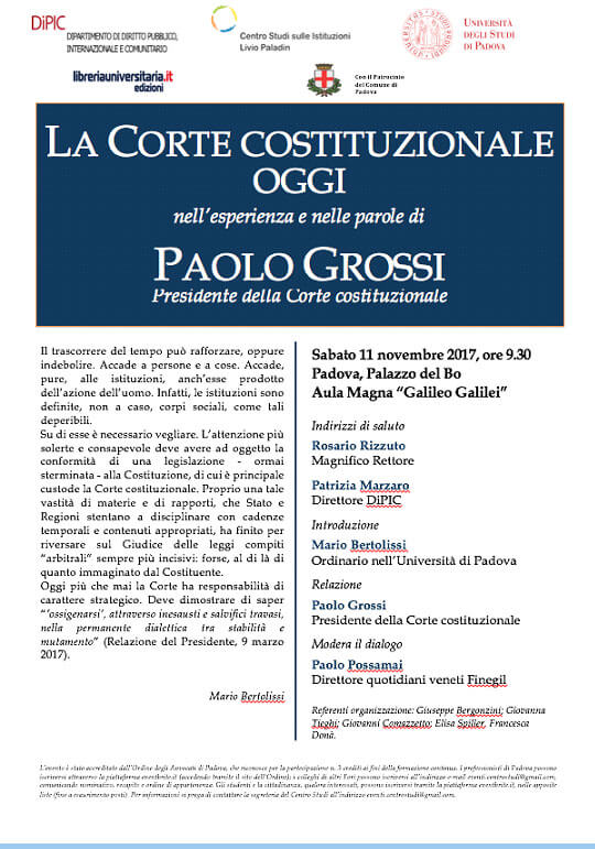 Convegno: La Corte Costituzionale Oggi - Mario Bertolissi - Studio Bertolissi